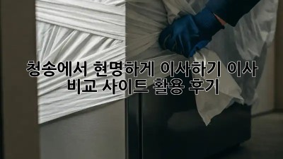 청송에서 현명하게 이사하기: 이사 비교 사이트 활용 후기